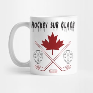 Hockey Sur Glace Ice Hockey French Canadian Franco Canadians Mug